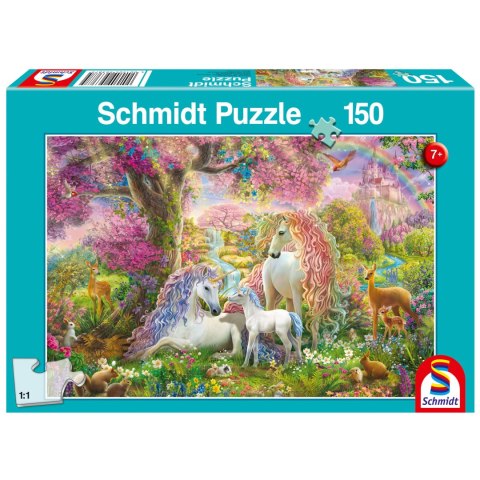 Puzzle 150 el. Rodzina jednorożców Schmidt - puzzle
