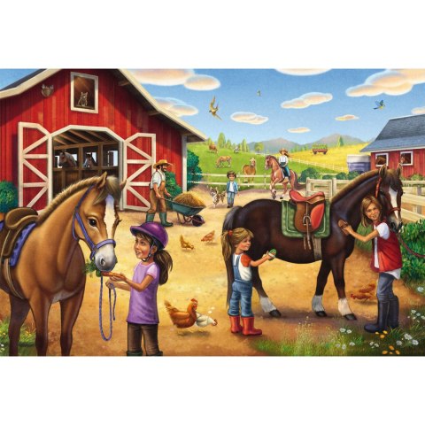 Puzzle 3 x 48 el. Konie Schmidt - puzzle