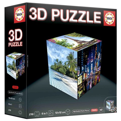 Puzzle 3D - Podróże 6 x 36 el. Educa