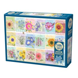 Puzzle 500 el. Saszetki z nasionami kwiatów Cobble Hill