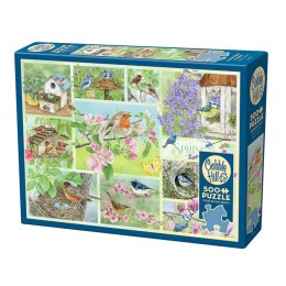 Puzzle 500 el. Wiosenne ptaki Cobble Hill