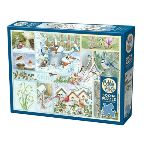 Puzzle 500 el. Zimowe ptaki Cobble Hill