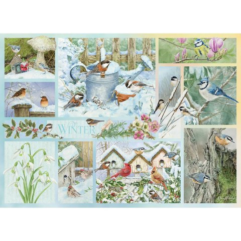 Puzzle 500 el. Zimowe ptaki Cobble Hill