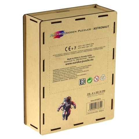 Puzzle drewniane / kolorowe - Astronauta Eureka 3D