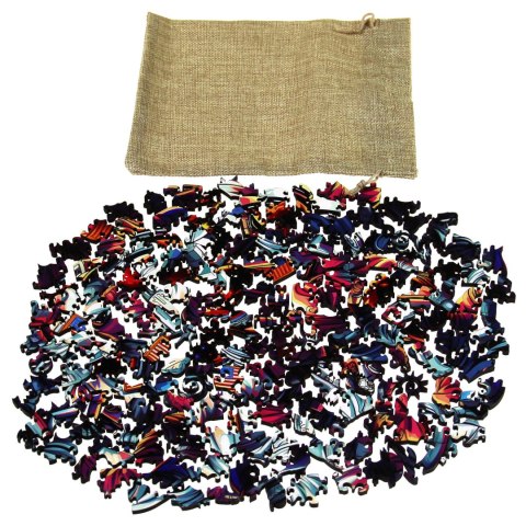 Puzzle drewniane / kolorowe - Astronauta Eureka 3D