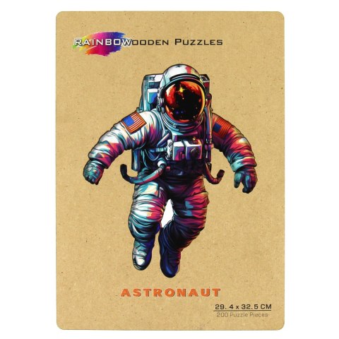 Puzzle drewniane / kolorowe - Astronauta Eureka 3D