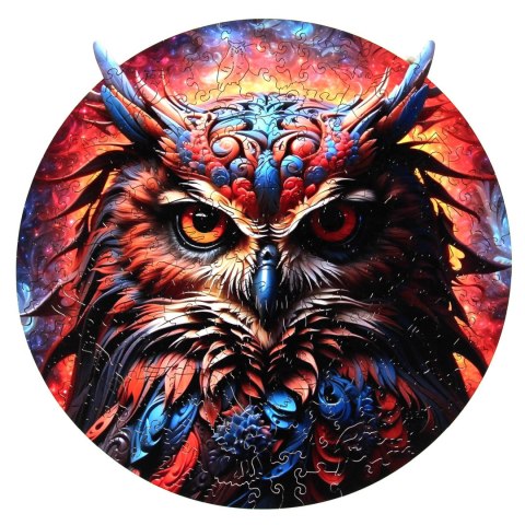 Puzzle drewniane / kolorowe - Sowa 2 Eureka 3D