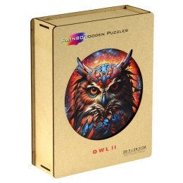Puzzle drewniane / kolorowe - Sowa 2 Eureka 3D