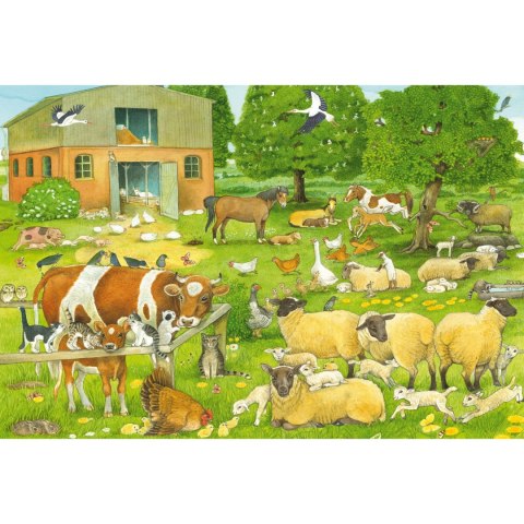 PQ Puzzle 100 el. Zwierzęta na farmie Schmidt - puzzle