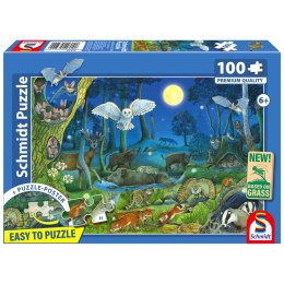 PQ Puzzle 100 el. Zwierzęta w lesie Schmidt - puzzle