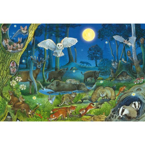 PQ Puzzle 100 el. Zwierzęta w lesie Schmidt - puzzle