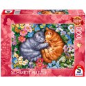 PQ Puzzle 1000 el. Aksamitne łapki Schmidt - puzzle