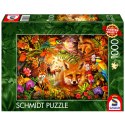 PQ Puzzle 1000 el. Kwiaty, futro i pióra Schmidt - puzzle