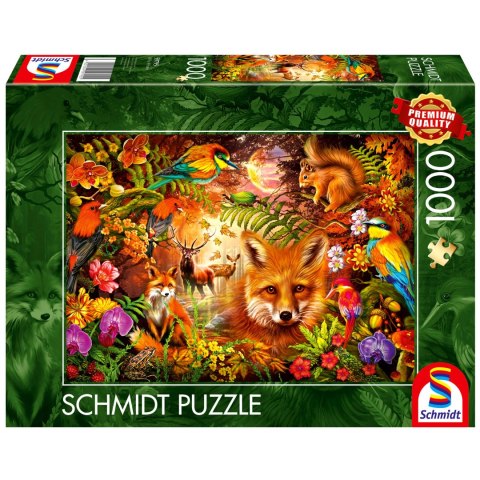 PQ Puzzle 1000 el. Kwiaty, futro i pióra Schmidt - puzzle