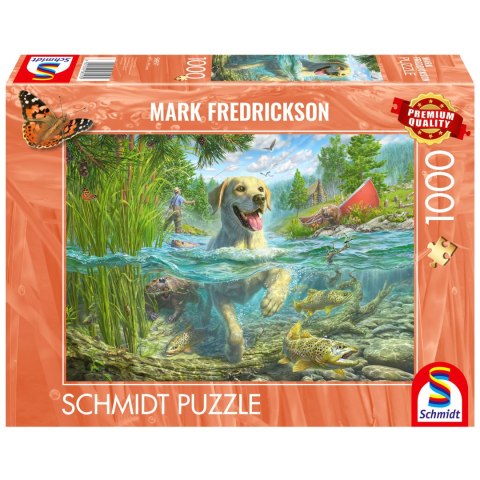 PQ Puzzle 1000 el. MARK FREDRICKSON Labrador na rybach Schmidt - puzzle