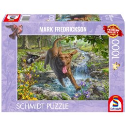 PQ Puzzle 1000 el. MARK FREDRICKSON Spacer z psem Schmidt - puzzle