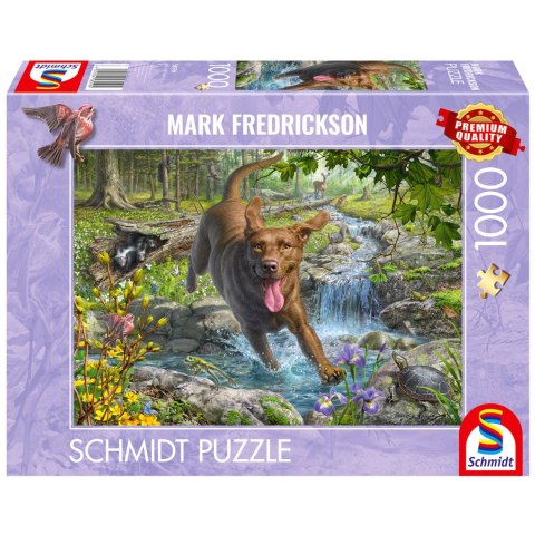 PQ Puzzle 1000 el. MARK FREDRICKSON Spacer z psem Schmidt - puzzle