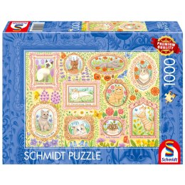 PQ Puzzle 1000 el. Portrety kociej socjety Schmidt - puzzle