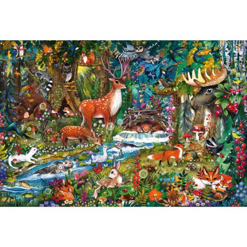 PQ Puzzle 150 el. Zwierzęta w lesie Schmidt - puzzle