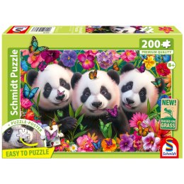 PQ Puzzle 200 el. Trzy pandy Schmidt - puzzle