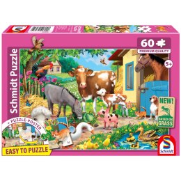 PQ Puzzle 60 el. Zwierzęta na farmie Schmidt - puzzle