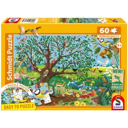 PQ Puzzle 60 el. Zwierzęta w ogrodzie Schmidt - puzzle