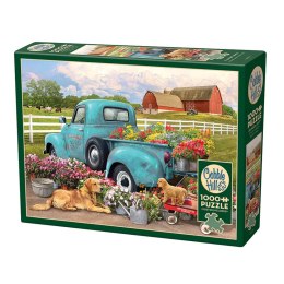 Puzzle 1000 el. Ciężarówka z kwiatami Cobble Hill