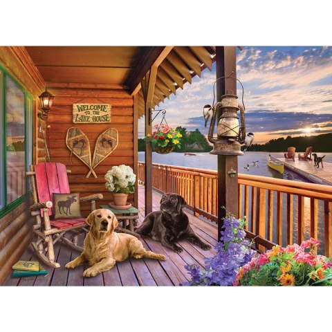 Puzzle 1000 el. Domek nad jeziorem Cobble Hill