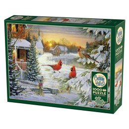 Puzzle 1000 el. Kardynały szkarłatne Cobble Hill