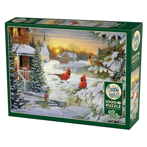 Puzzle 1000 el. Kardynały szkarłatne Cobble Hill
