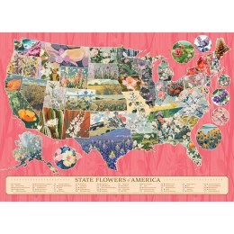 Puzzle 1000 el. Kwiaty - symbole amerykańskich stanów Cobble Hill