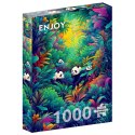 Puzzle 1000 el. Pandy wielkie w dżungli Enjoy