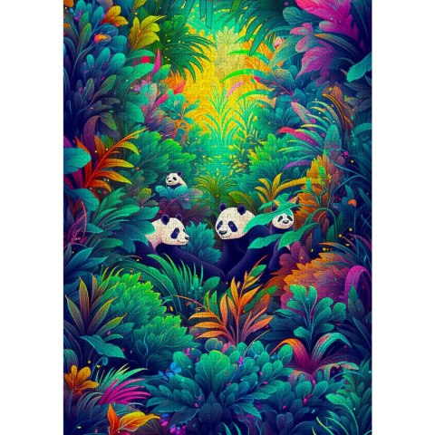 Puzzle 1000 el. Pandy wielkie w dżungli Enjoy