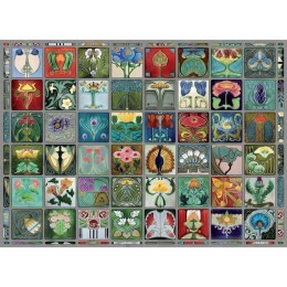 Puzzle 1000 el. Płytki w stylu secesyjnym Cobble Hill