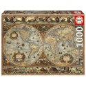 Puzzle 1000 el. Stara mapa świata Educa
