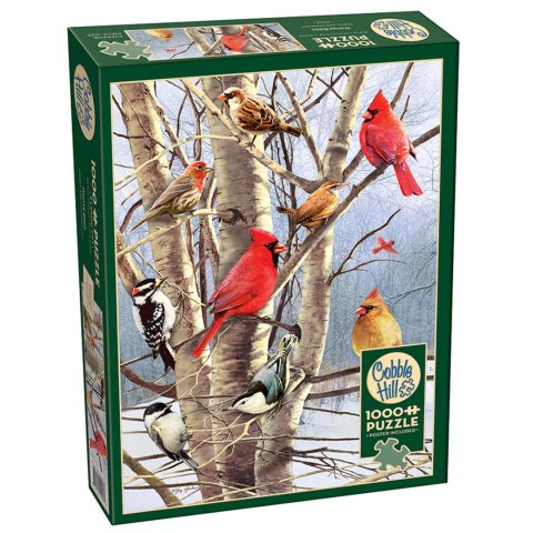 Puzzle 1000 el. Zimowe ptaki Cobble Hill