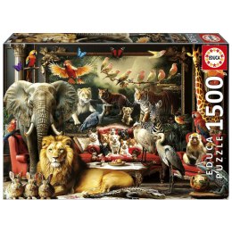 Puzzle 1500 el. Zwierzęta w salonie Educa