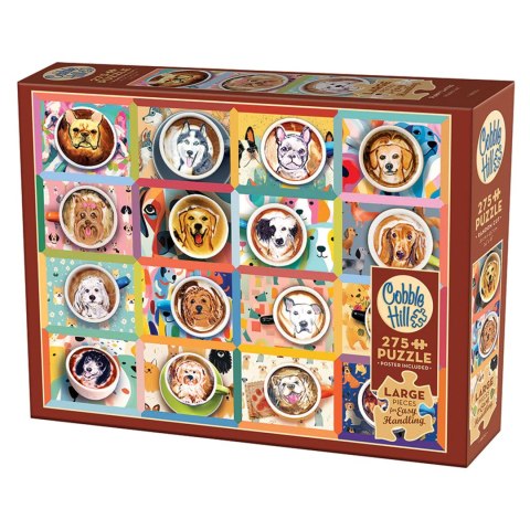 Puzzle 275 el. Latte ze szczeniakami Cobble Hill