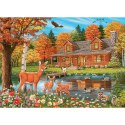 Puzzle 350 el. Dom nad stawem Cobble Hill