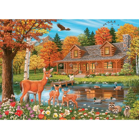Puzzle 350 el. Dom nad stawem Cobble Hill