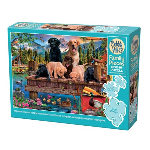 Puzzle 350 el. Szczeniaki i kaczki Cobble Hill