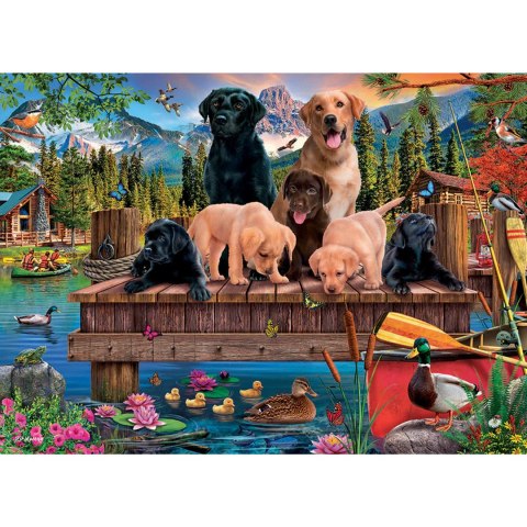 Puzzle 350 el. Szczeniaki i kaczki Cobble Hill