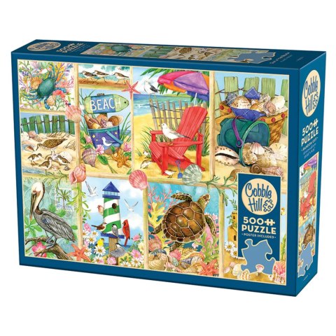 Puzzle 500 el. Dzień na plaży Cobble Hill