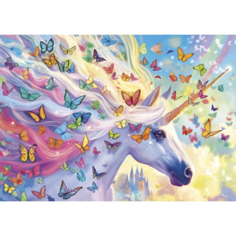 Puzzle 500 el. Jednorożec i kolorowe motyle Educa