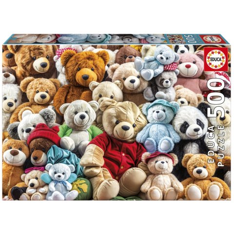 Puzzle 500 el. Pluszowe misie Educa