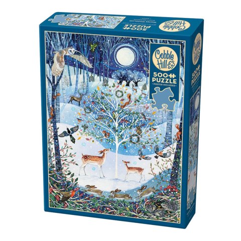 Puzzle 500 el. Zimowy las Cobble Hill