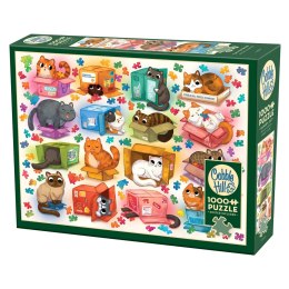Puzzle 1000 el. Koty i kartony Cobble Hill