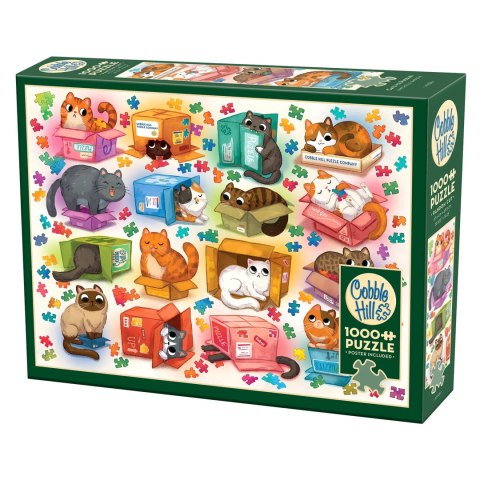 Puzzle 1000 el. Koty i kartony Cobble Hill