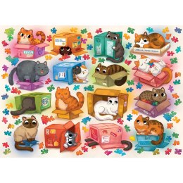 Puzzle 1000 el. Koty i kartony Cobble Hill