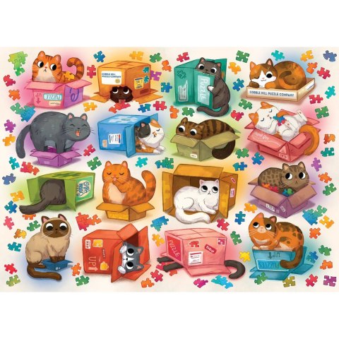 Puzzle 1000 el. Koty i kartony Cobble Hill